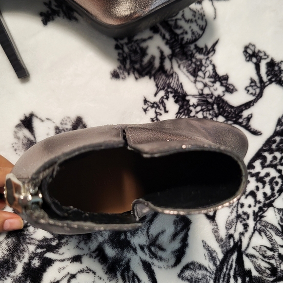 Zara Trafaluc Silver Ankle Boots, 6 - Picture 8 of 12